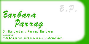 barbara parrag business card